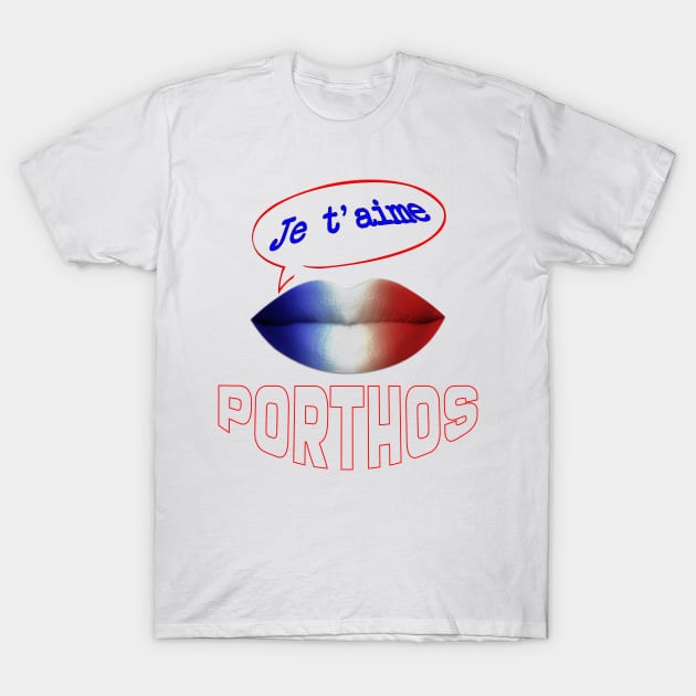 JE TAIME FRENCH KISS PORTHOS T-Shirt by ShamSahid